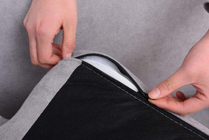 Sherbrook 3 Seater Fabric Sofa with Contrasting Trim in Light Grey Fabric