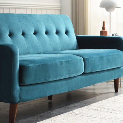 Clarence Sofa Range in Teal Blue Velvet