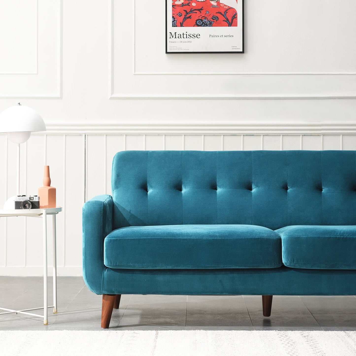 Clarence Sofa Range in Teal Blue Velvet