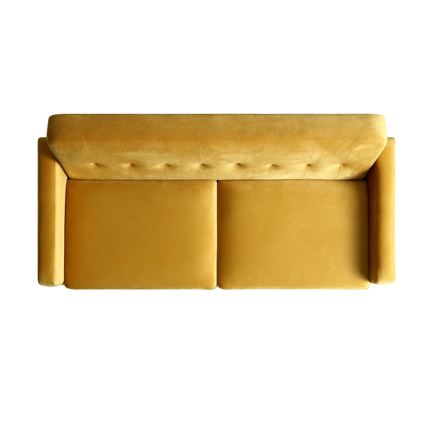 Clarence 3-Seater Sofa in Mustard Yellow Velvet
