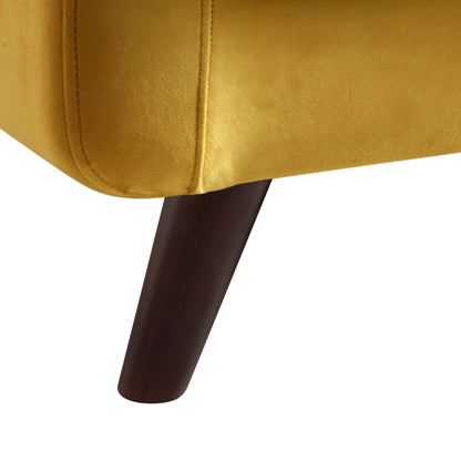 Clarence 3-Seater Sofa in Mustard Yellow Velvet
