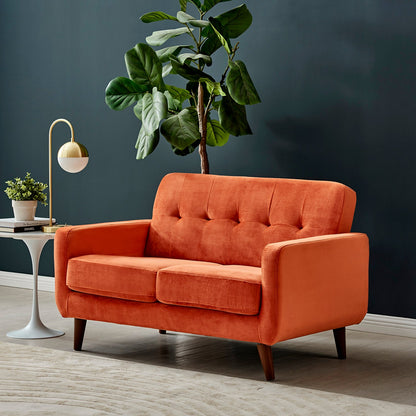 Clarence Sofa Range in Burnt Orange Velvet