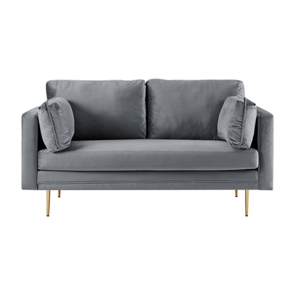 Pelham Grey Velvet Fabric Sofa