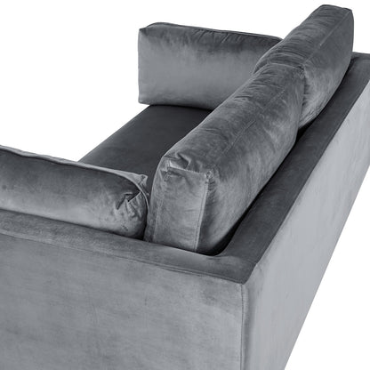 Pelham Grey Velvet Fabric Sofa