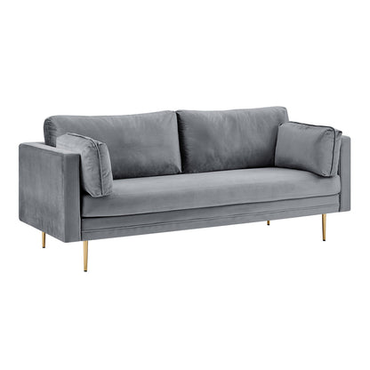 Pelham Grey Velvet Fabric Sofa