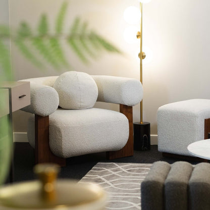 Epic Occasional Chair - Boucle Sand & Classic Brown