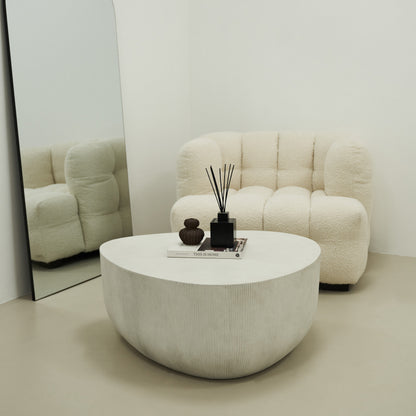 Leonardo - Minimal Concrete Irregular Shaped Coffee Table Large