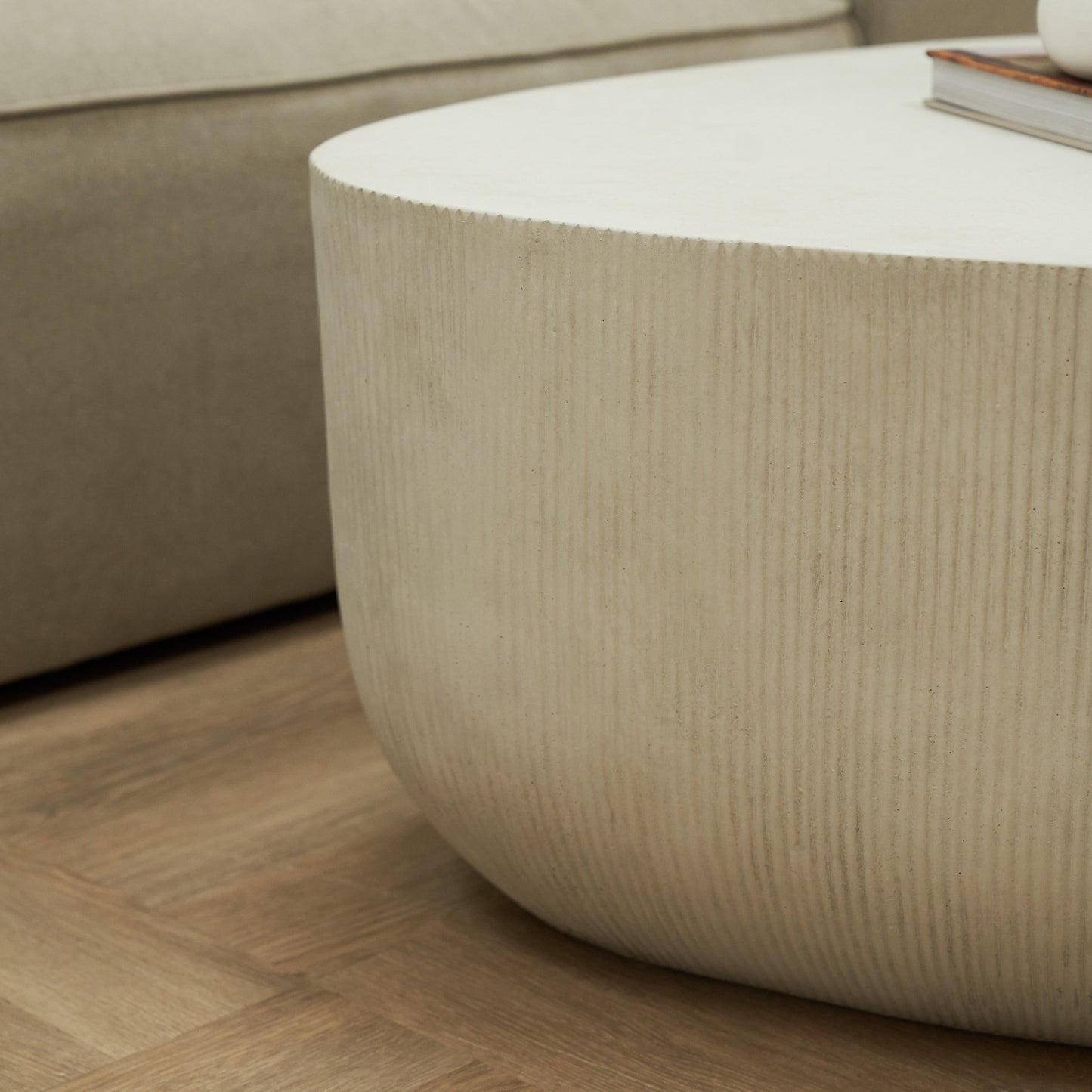 Leonardo - Minimal Concrete Irregular Shaped Coffee Table Large