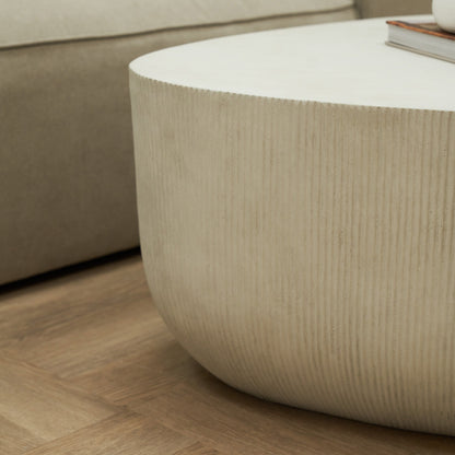 Leonardo - Minimal Concrete Irregular Shaped Coffee Table Large