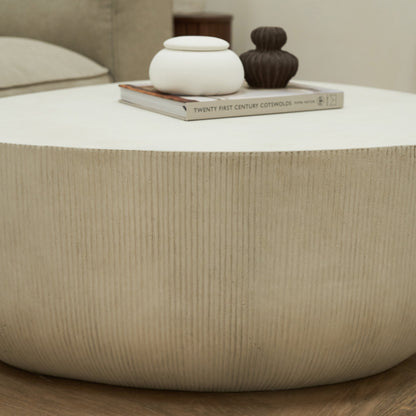 Leonardo - Minimal Concrete Irregular Shaped Coffee Table Large