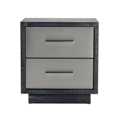 Camden Bedside Table - Brushed Stainless Steel