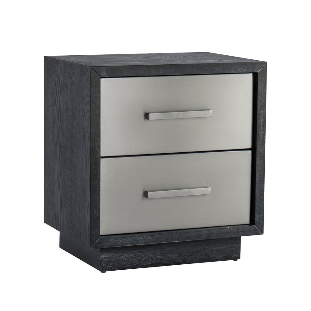 Camden Bedside Table - Brushed Stainless Steel