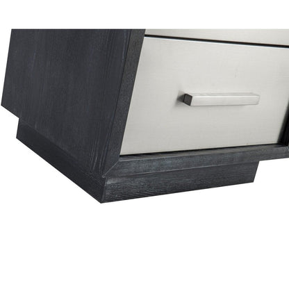 Camden Bedside Table - Brushed Stainless Steel