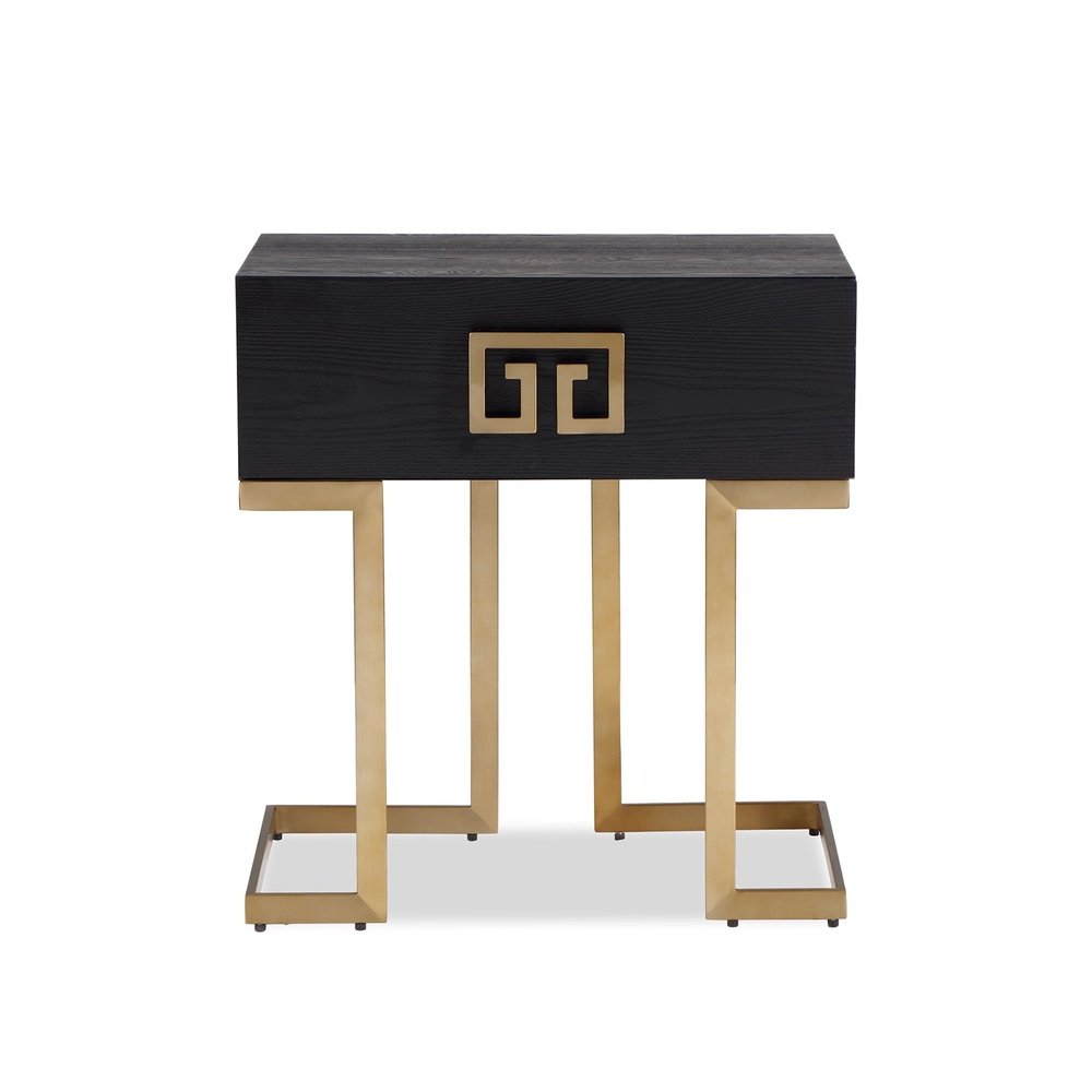 Nobbu Bedside Table - Brushed Brass