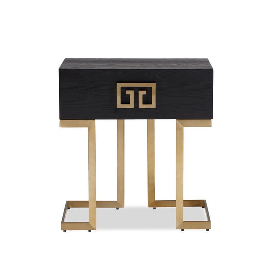 Nobbu Bedside Table - Brushed Brass