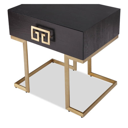 Nobbu Bedside Table - Brushed Brass