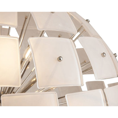 Rialto Pendant Lamp - Frosted Glass & Nickel