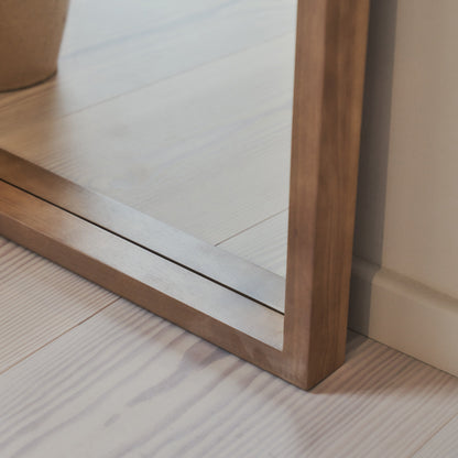 Lilia - Full Length Warm Wood Arched Wooden Mirror 170cm x 80cm