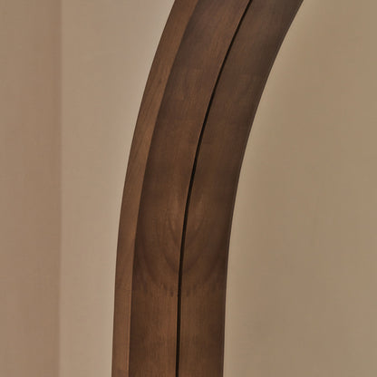 Lilia - Full Length Warm Wood Arched Wooden Mirror 170cm x 80cm
