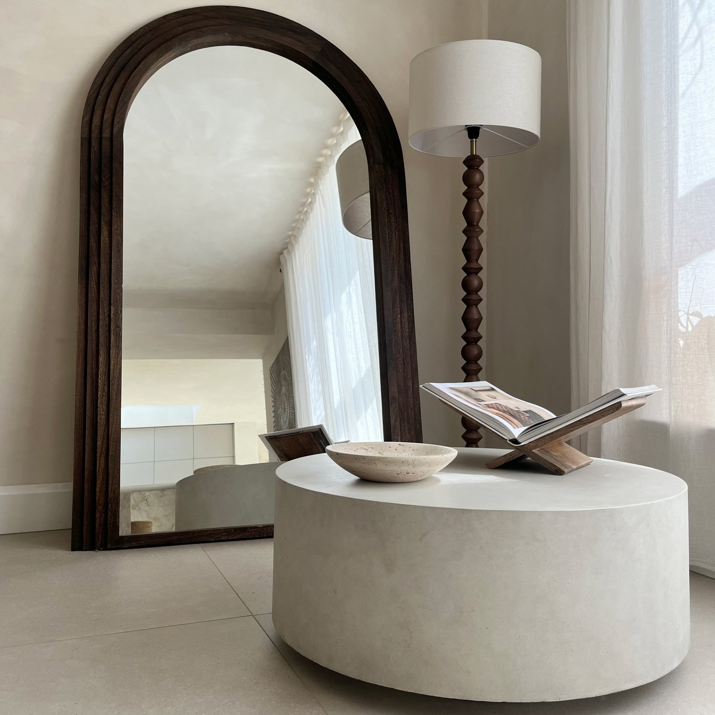 Angelo - Minimal Concrete Round Coffee Table Large