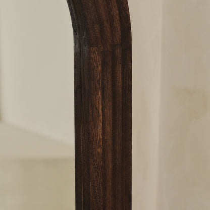 Luciana - Charred Wood Arched Overmantle Mirror 120cm x 90cm