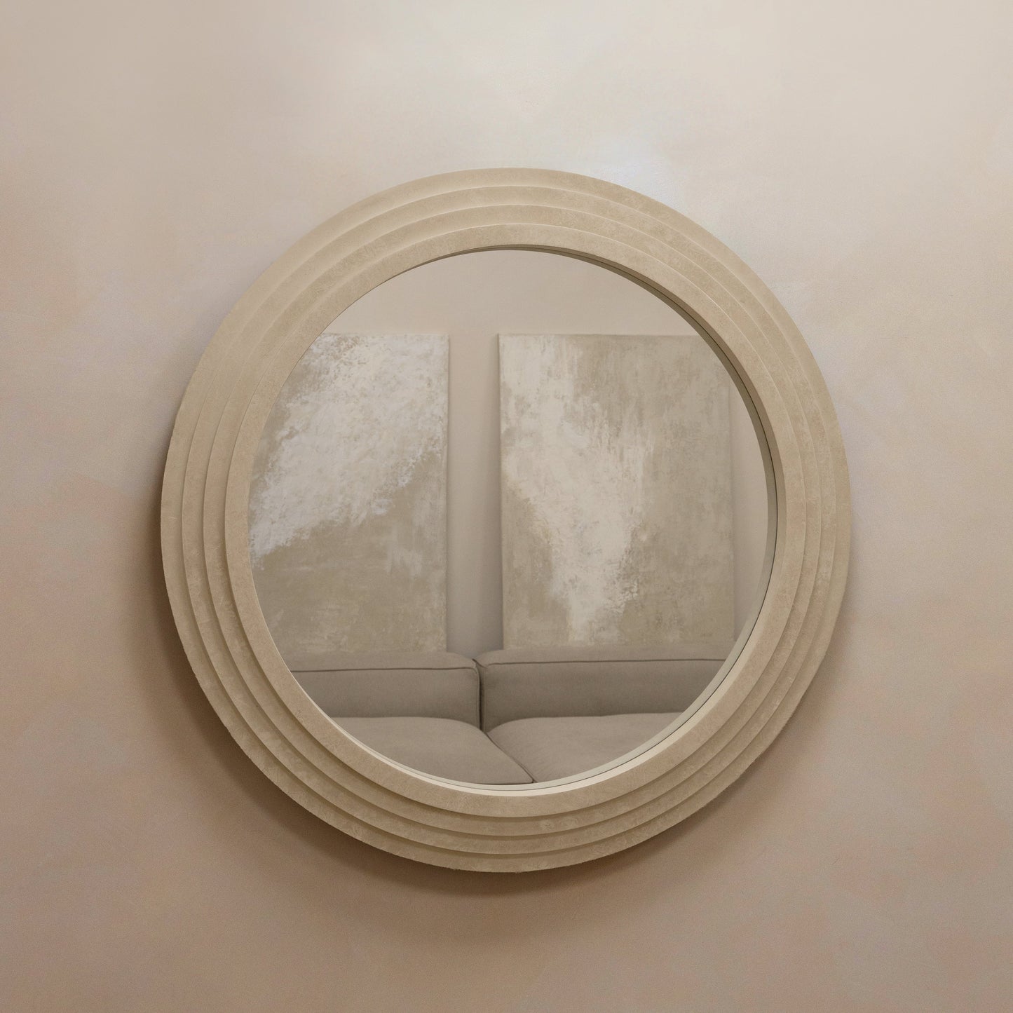 Luciana - Round Concrete Wall Mirror 110cm x 110cm