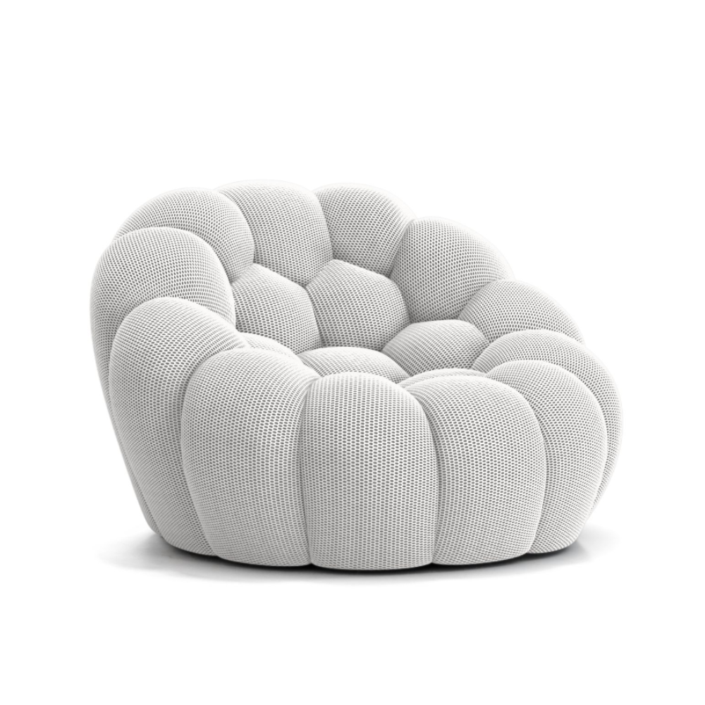 Lumo Mini: White Compressed Bubble Chair | Fauteuil Bubble Lumo