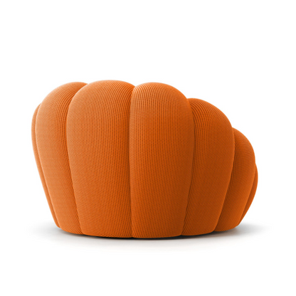 Lumo Mini: Compact Orange Bubble Swivel Chair