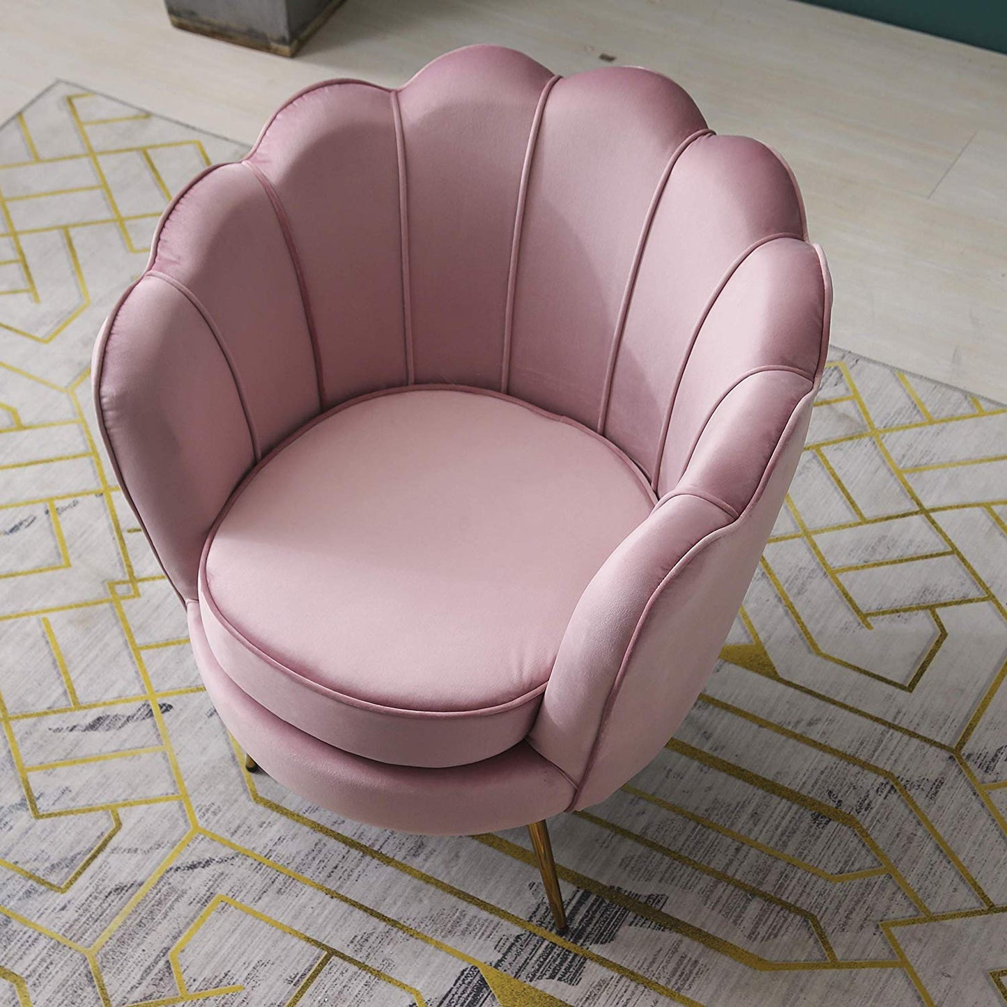 Hepburn Accent Chair in Pink Velvet
