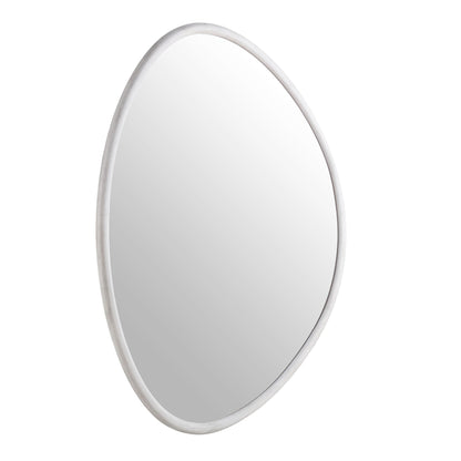 Edo Irregular Pebble Large Wooden Mirror 160 x 120 cm, Washed White