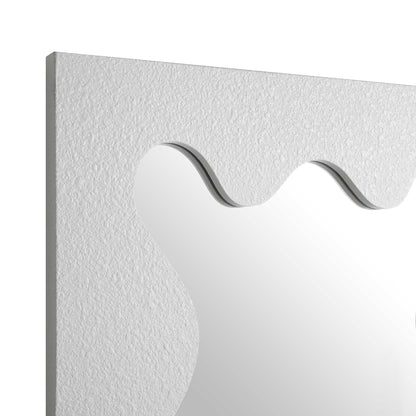 Destin Wave Mirror 100 x 60 cm, White Matte
