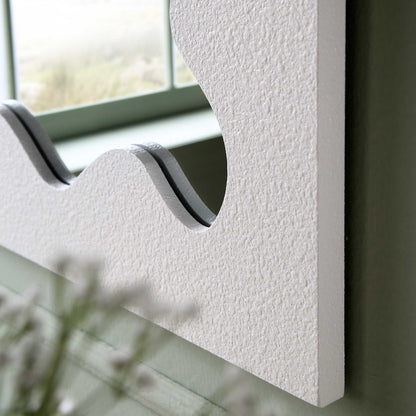 Destin Wave Mirror 100 x 60 cm, White Matte