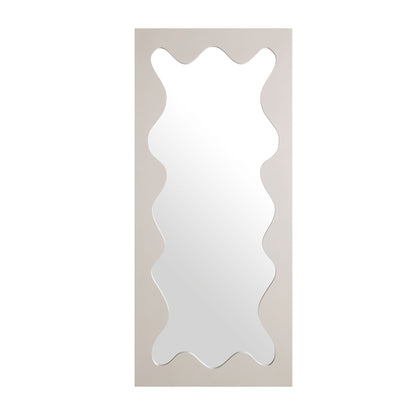 Destin Wave Mirror 160 x 70 cm, Taupe Gloss