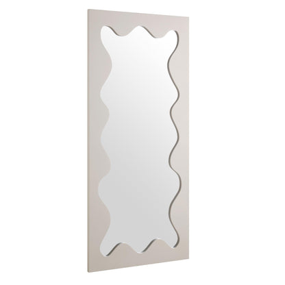 Destin Wave Mirror 160 x 70 cm, Taupe Gloss
