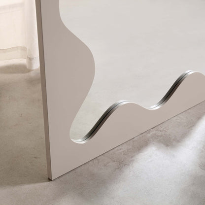 Destin Wave Mirror 160 x 70 cm, Taupe Gloss