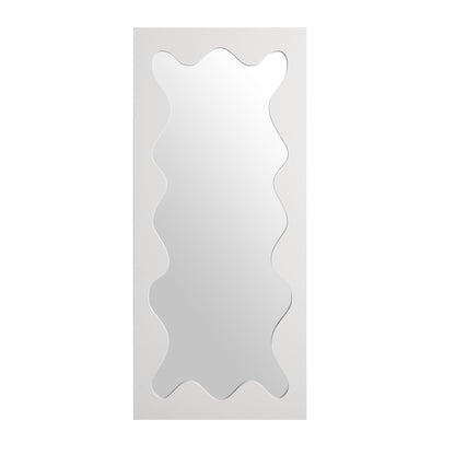Destin Wave Mirror 160 x 70 cm, White Matte