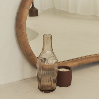 Aaliyah - Warm Wood Irregular Wall Mirror 150cm x 75cm