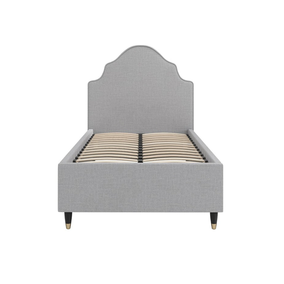 Luis Single Bed - Light Grey
