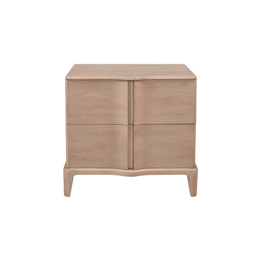 Delano 2 Drawer Bedside Table - Natural Wood