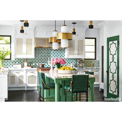 Melrose 6 Light Pendant Light - Vintage Brass