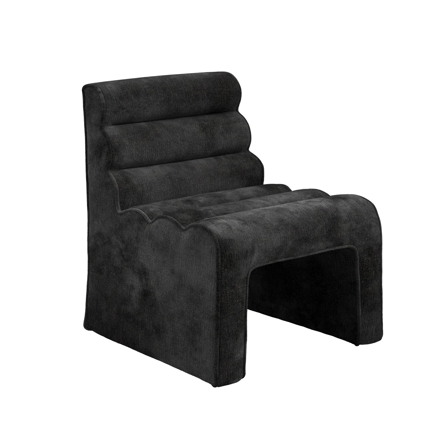 Naomi Accent Chair - Black Velvet Chenille