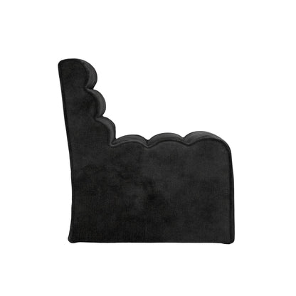 Naomi Accent Chair - Black Velvet Chenille
