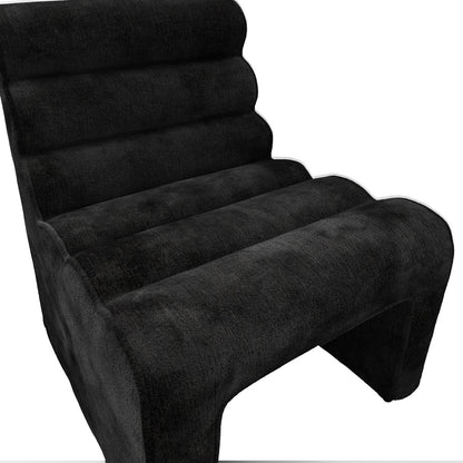 Naomi Accent Chair - Black Velvet Chenille