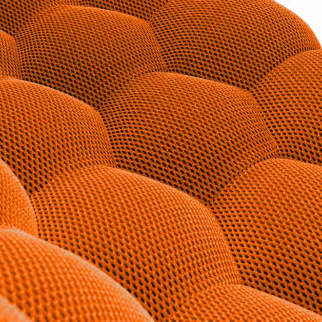 Lumo Mini: Compact Orange Bubble Swivel Chair