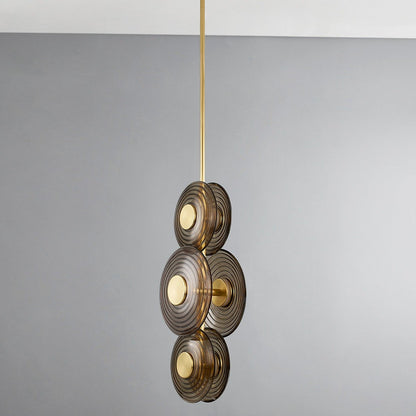 Griston 6 Light Pendant Light - Aged Brass