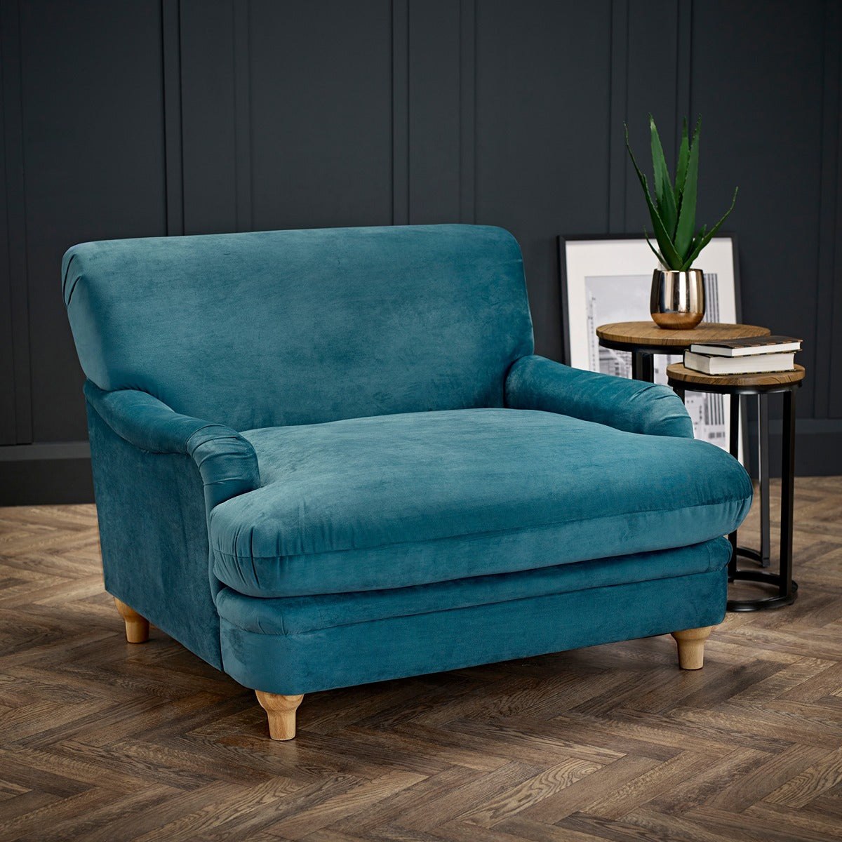 Pippa Chair - Peacock Blue Velvet