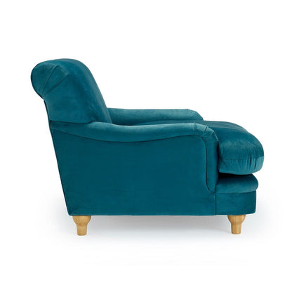 Pippa Chair - Peacock Blue Velvet