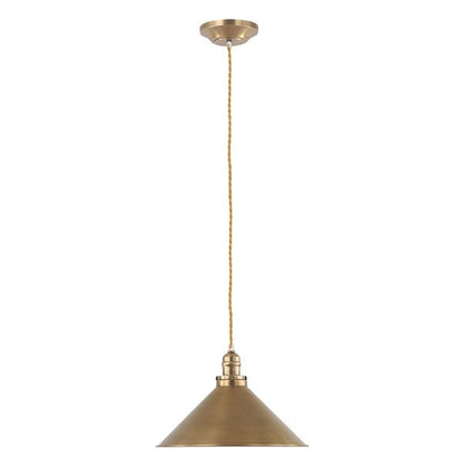 Provence 1 Light Pendant Light - Aged Brass