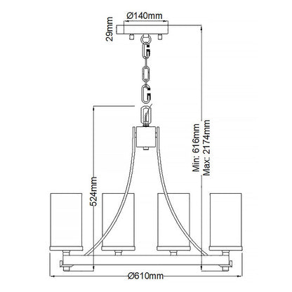 Angelo 5 Light Chandelier