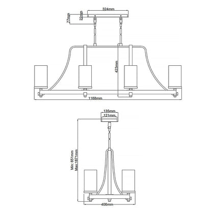 Angelo 8 Light Isle Chandelier